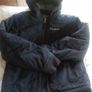 Youth Boys Black Colombia Reverse Puffer Jacket. W